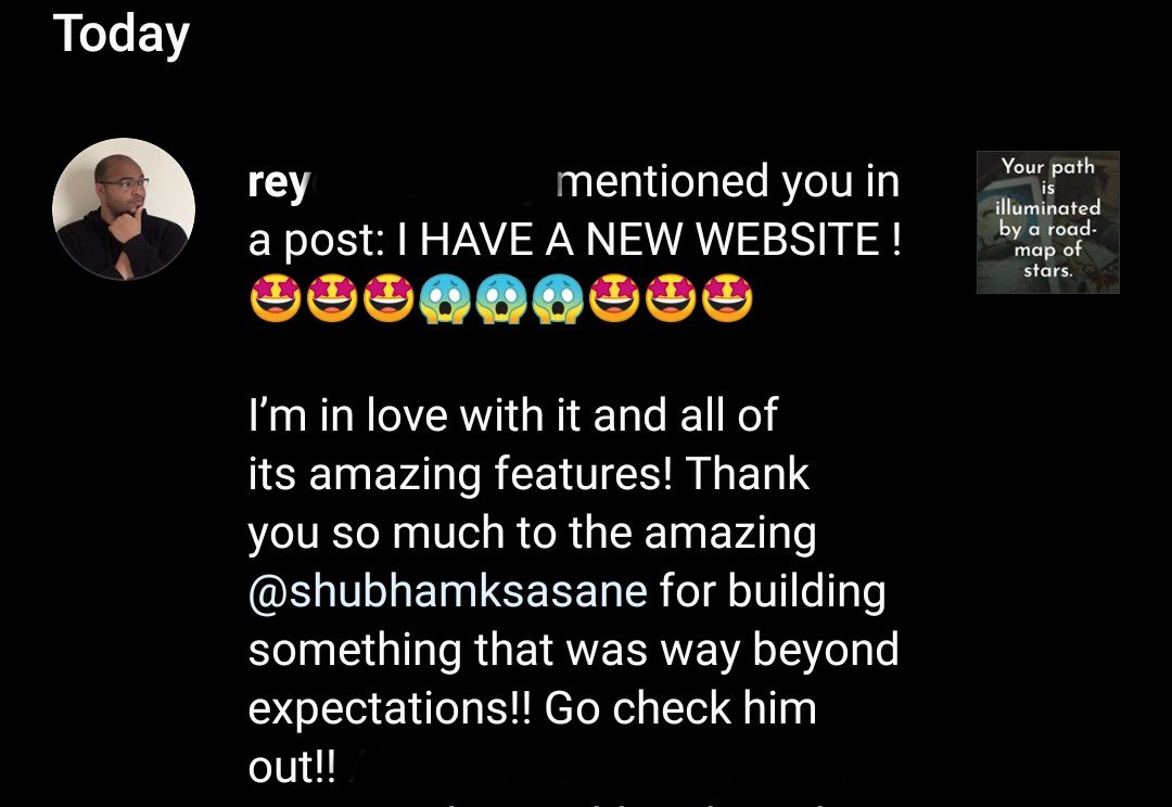 Client feedback from Raphael